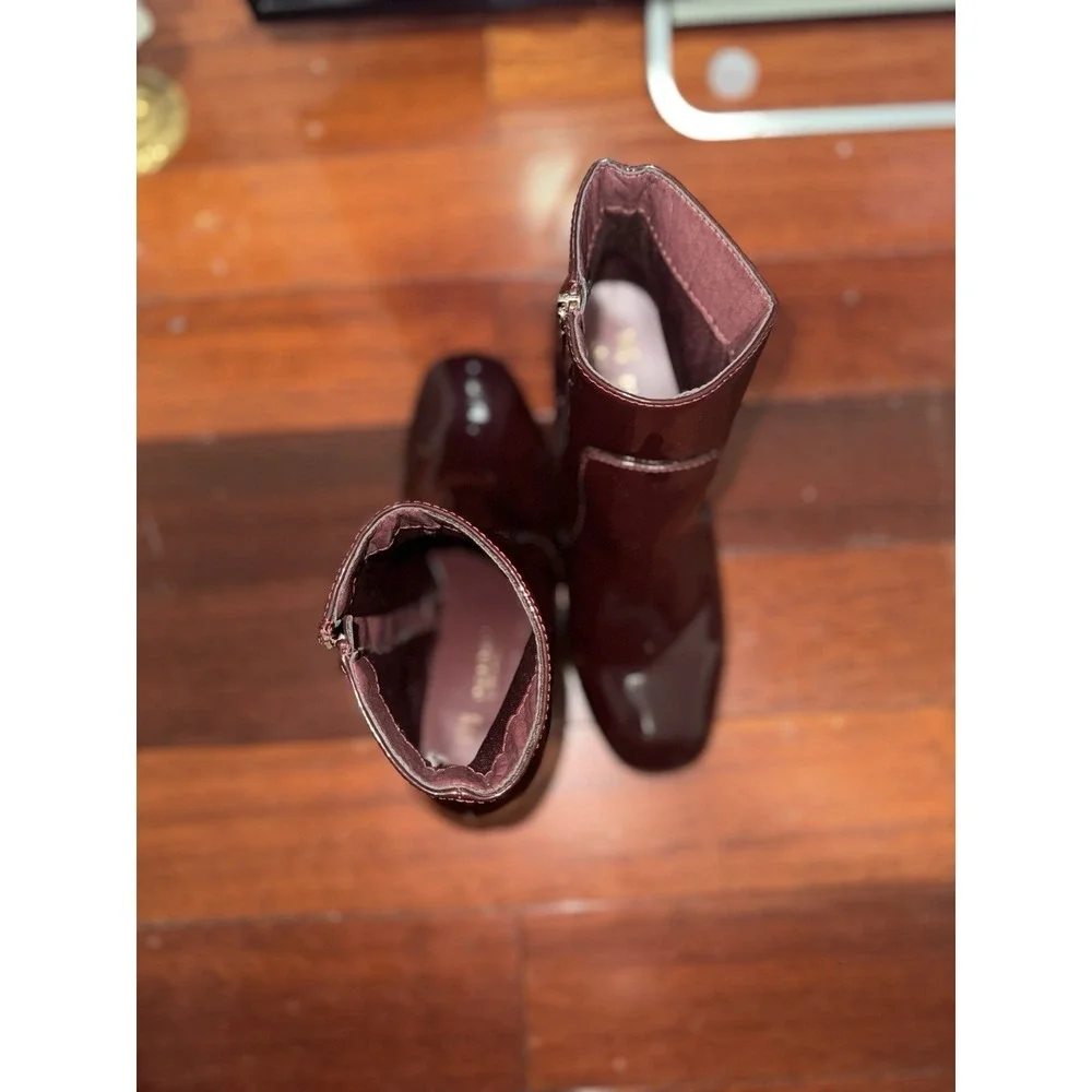 Womens Primark Red Zip Up High Heel Ankle Boots Us 9 EUR 40